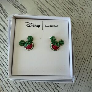 BaubleBar Green and Red Mickey Watermelon Earrings